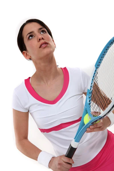 Attraktive Tennisspielerin — Stockfoto