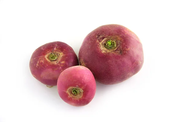Three purple turnips — Stock Photo, Image