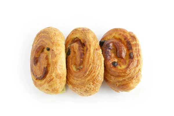 Három dán péksütemények — Stock Fotó