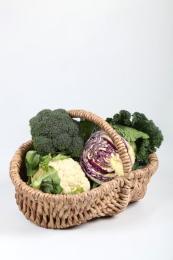 Basket of vegetables clipart