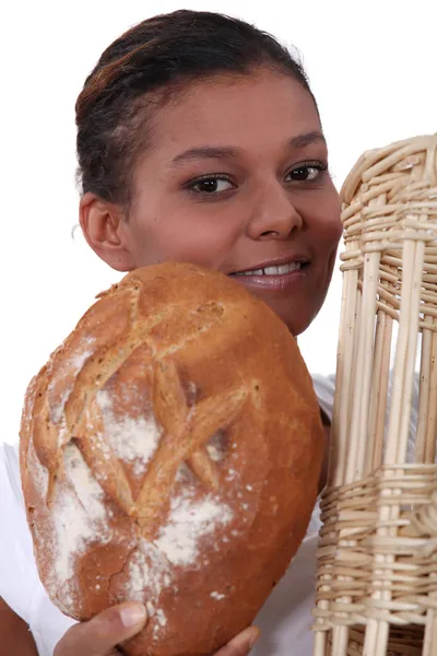 Portrait of a female baker — Stock Photo, Image