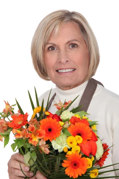 Portret van een bloemist — Stockfoto