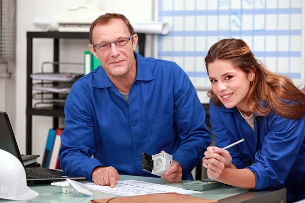 stock image Colleagues ordering parts