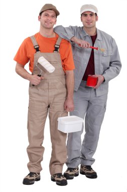 Painting and decorating duo clipart