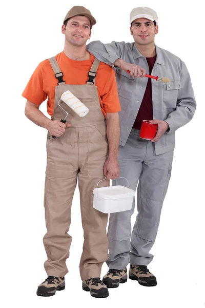 Painting and decorating duo — Stock Photo, Image