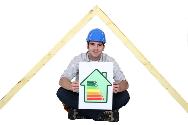 Energibesparingar inom byggnadsindustrin — Stockfoto