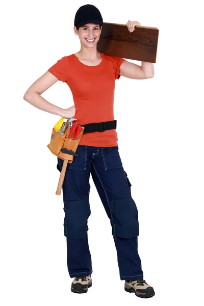 自信を持って女性木工 — ストック写真