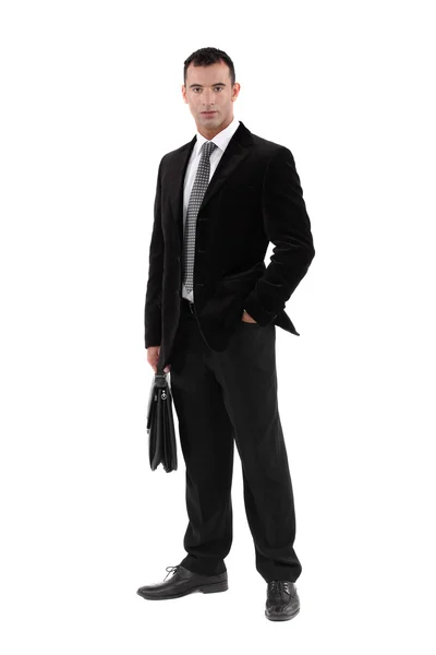 Homme d'affaires portant une mallette — Photo