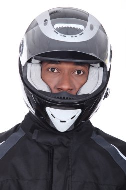 Man with bike helmet clipart