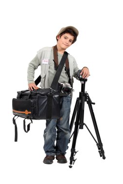 Child featured photographer clipart