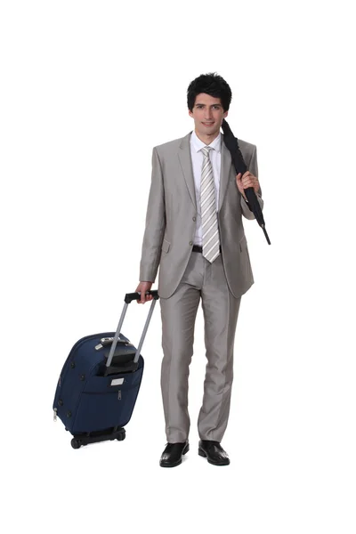 Un uomo in viaggio d'affari . — Foto Stock