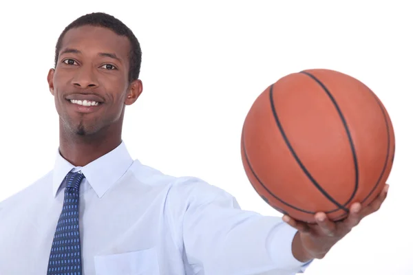 Баскетбольная реклама — стоковое фото