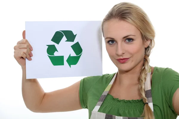 Mensagem de reciclagem — Fotografia de Stock