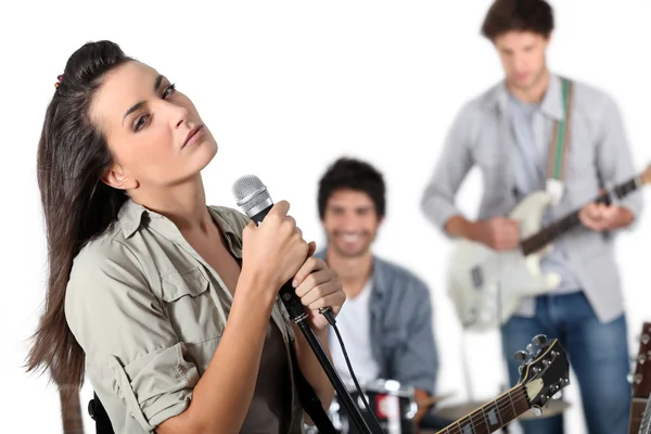 Music band performing — Stock Photo, Image