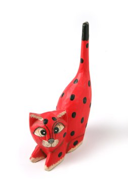 Painted wooden cat clipart