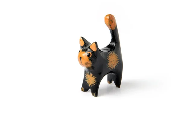 装飾的な木製の猫 — ストック写真
