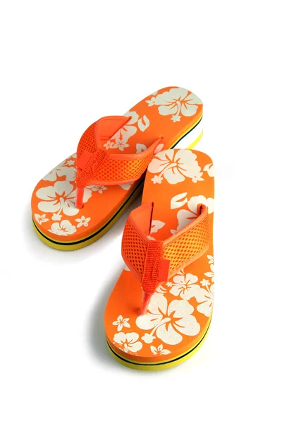 Πορτοκαλί flip-flops — Φωτογραφία Αρχείου