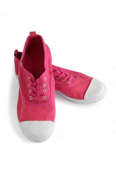 Roze witte tennisschoenen — Stockfoto