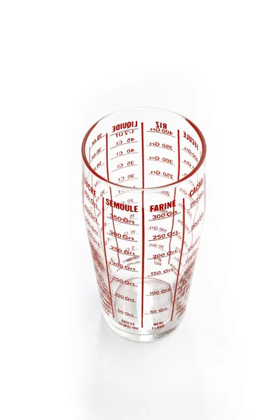 Glass measuring jug — Stock Photo, Image
