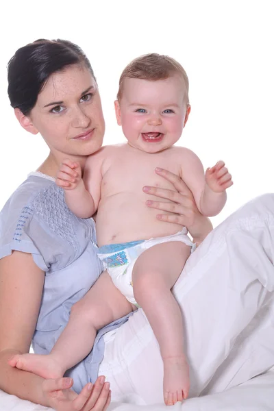 Portrait of a mother and baby — Stock Photo, Image