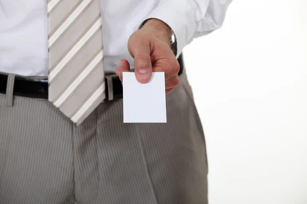 Businessman offering his card — Stock Photo, Image