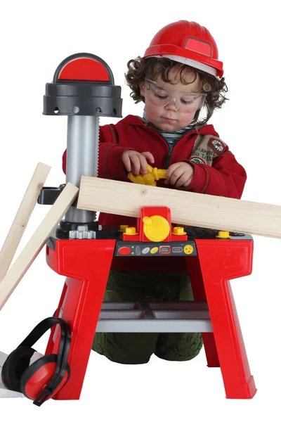 Niño jugando constructor —  Fotos de Stock