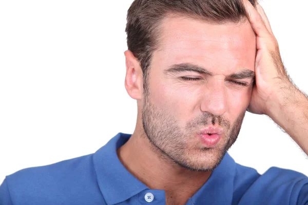 Man with headache — Stock Photo, Image