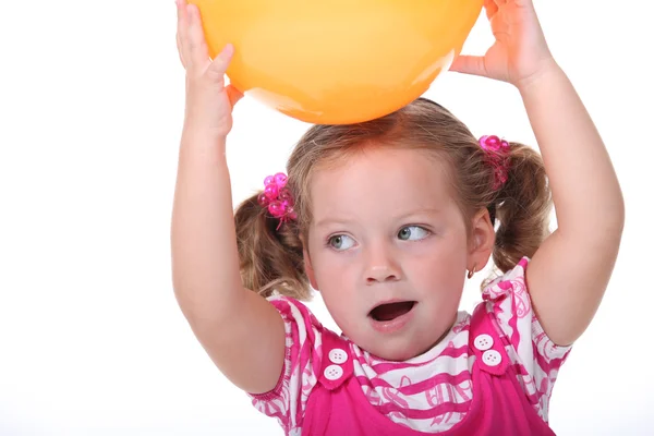 Girl with a balloon Stock Photo