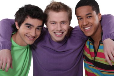 Three teenage friends clipart