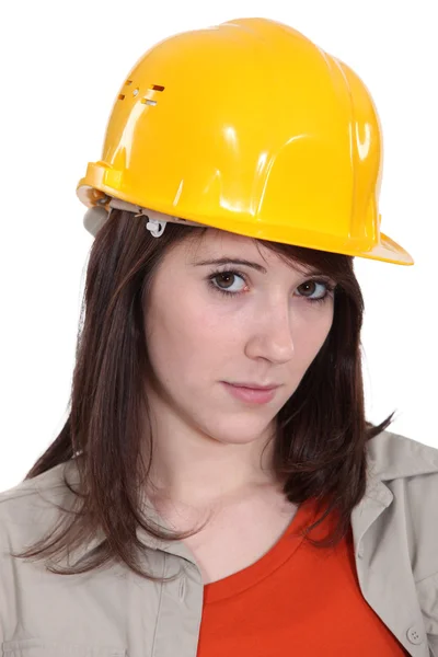 Portrait of a young tradeswoman — Stock Photo, Image