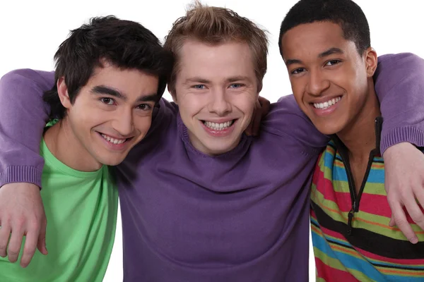 Tre amici adolescenti — Foto Stock