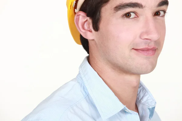 Jovem construtor masculino — Fotografia de Stock