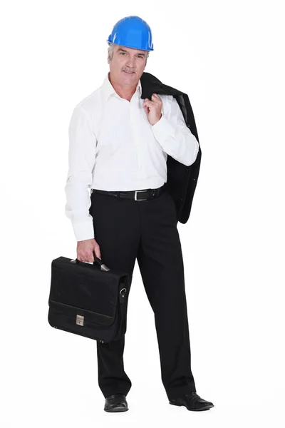 Confident architect with briefcase — Stock Photo, Image