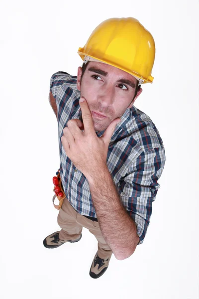Pensive laborer — Stock Photo, Image