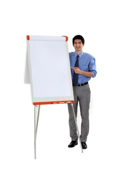 Un uomo d'affari che fa una presentazione . — Foto Stock
