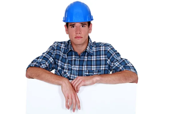 Construtor triste — Fotografia de Stock