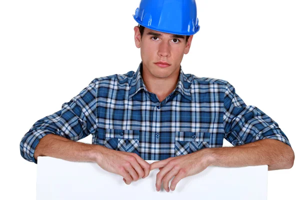 Builder looking upset — Stock Photo, Image