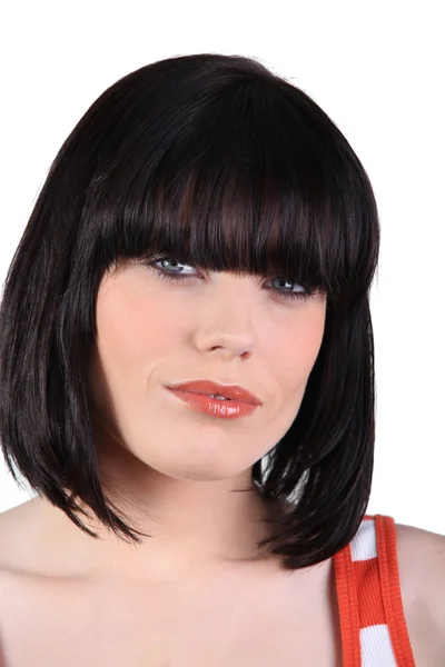 Woman with a bobbed haircut — Stock Photo, Image