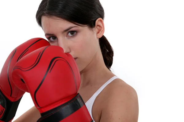 Boxeadora femenina —  Fotos de Stock