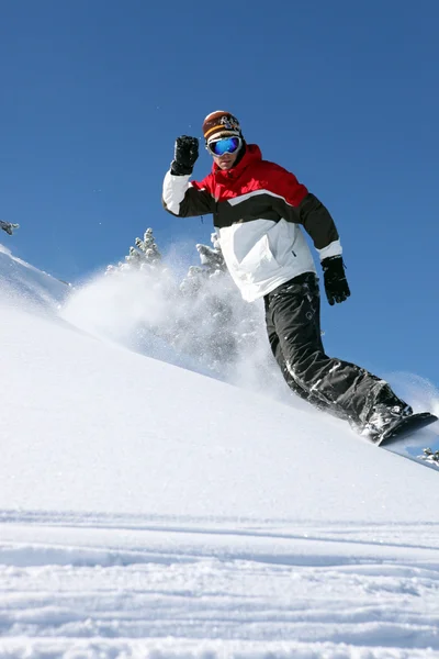 Jistý snowboardista — Stock fotografie