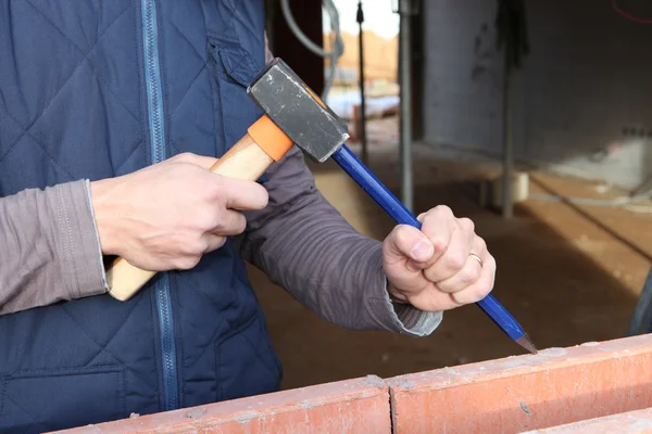Craftsman working with a hammer — Stock Photo, Image