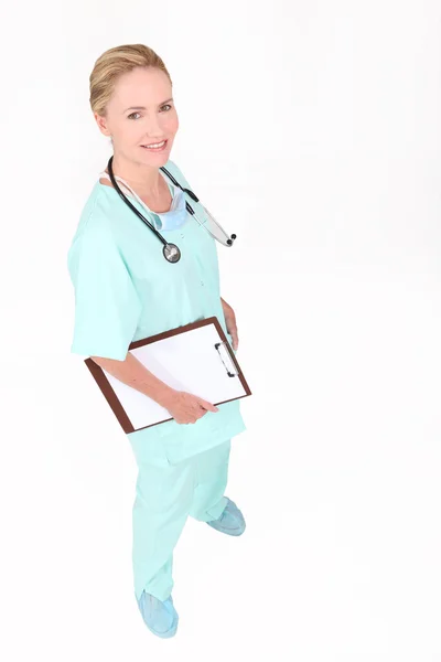 Full length shot of a medic in hospital scrubs — Stock Photo, Image