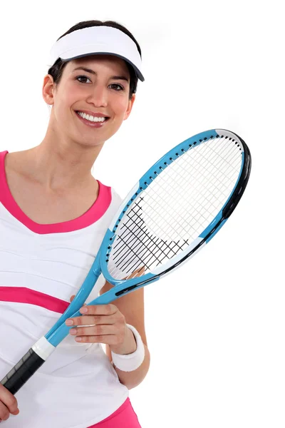 Tenis oynayan kadın — Stok fotoğraf