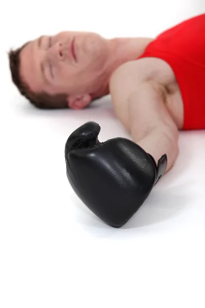 Defeated boxer — Stock Photo, Image