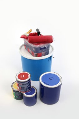 Selection of painting equipment clipart