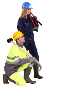 Construction crew clipart