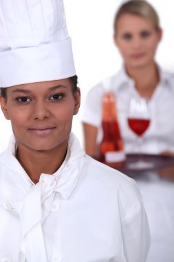 Cook and waitress clipart