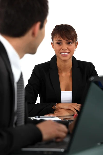 Kvinna i anställningsintervju — Stockfoto