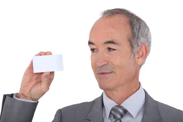 Man holding businesscard — Stock Photo, Image