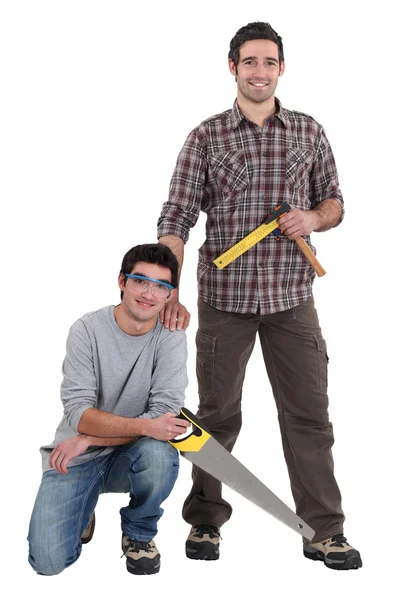 Portrait of a team of tradesmen — Stock Photo, Image